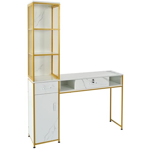 LUCIE BOUTIQUES Hair Salon Station Desk for Hair Stylist