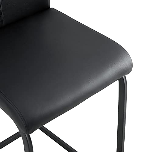 LUCIE BOUTIQUES Counter Height Bar Chairs, Set of 2, Black