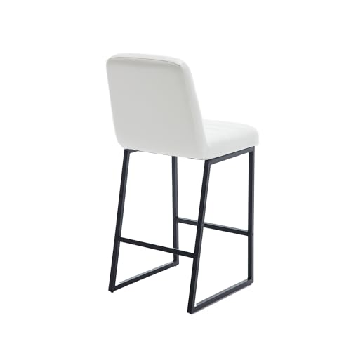 Upholstered PU Bar Stools Set of 2 for Living Room