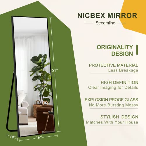 Aluminum Alloy Frame Large Wall Mirror for Bedroom, Dressing, and Living Room