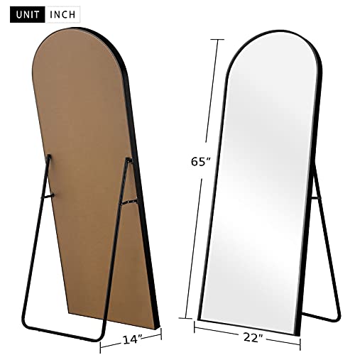 Neutype 65x22 Arched Full Length Floor Mirror for Bedroom