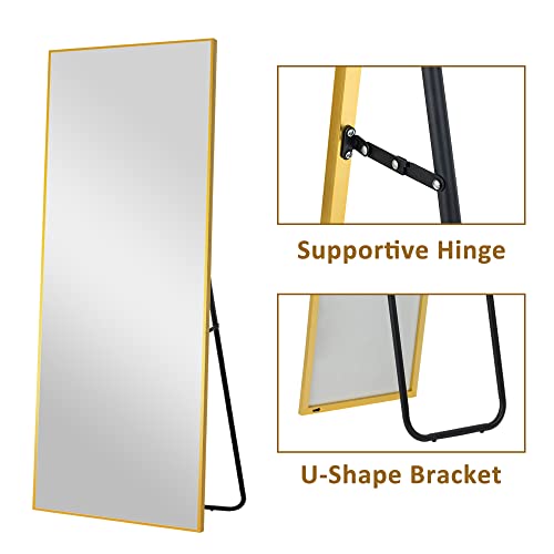 Oversized Rectangle Wall Mirror - Gold, 43 x 16 (USAM004)