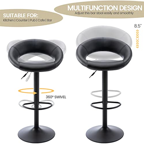 Adjustable Bar Stools for Kitchen, Dining, Pub & Cafe