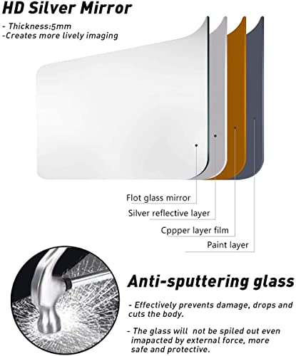 70"x26" Arched Full Length Mirror with Stand, Black Aluminum Frame