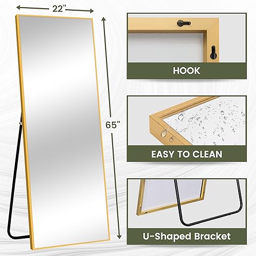 Adjustable Full Length Floor Mirror, Bedroom Dressing Mirror