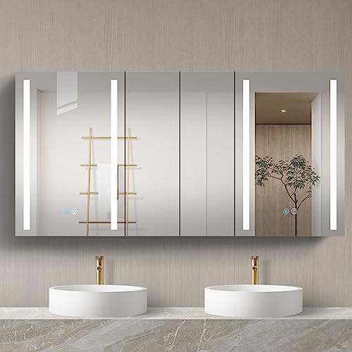 Compact LED Bathroom Medicine Cabinet with Lights for Bathroom