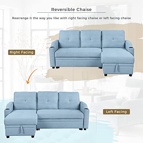 LUCIE BOUTIQUES Convertible Sectional Sofa Bed