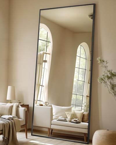 Antok 76"x34" Full-Length Floor Mirror, Black