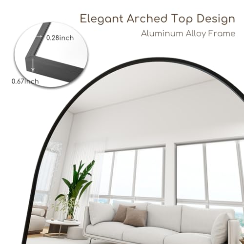 Modern Full Body Mirror with Stand for Bedroom and Living Room