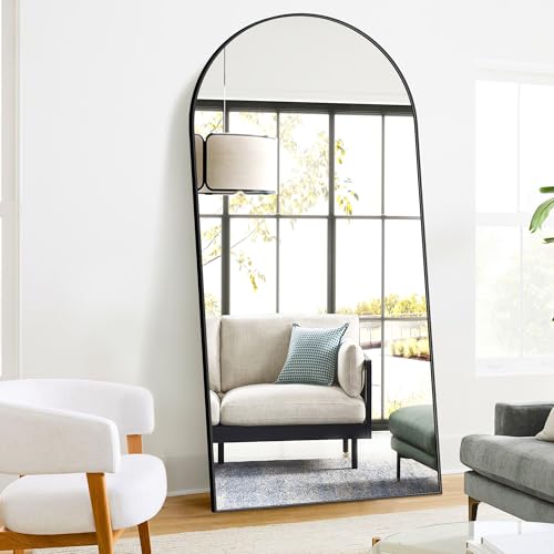 Black Standing Full-Length Mirror, 75"x35", Large Floor Mirror for Living Room & Bedroom