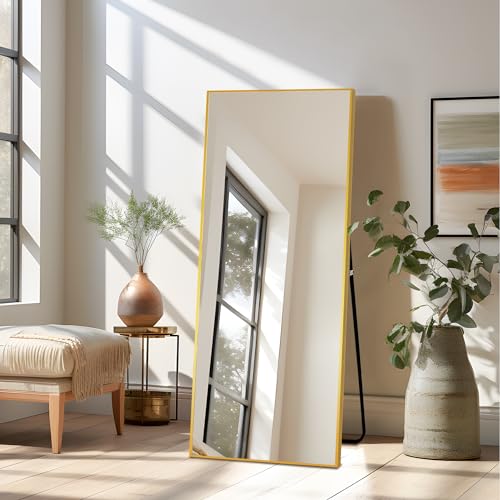 Full Length Gold Mirror for Bedroom, Living Room & Dressing Room