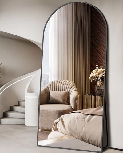 71x26 Arched Explosion-Proof Full-Length Mirror - Black (Bedroom, Living Room, Cloakroom)