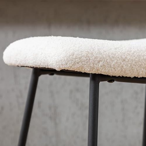 Chairus Backless Sherpa Counter Stools for Kitchen, Home Bar, and Patio
