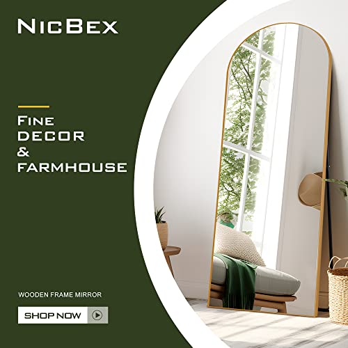 Wooden Wall Mounted Full Length Mirror for Bedroom, Bathroom, Dorm Room, Living Room