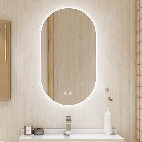Frameless Oval Smart Vanity Mirror for Bathroom