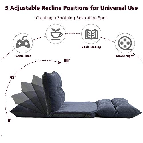 Nic Bex Convertible Sofa Bed for Apartments, Dorms, Studios, Offices, Antique Navy