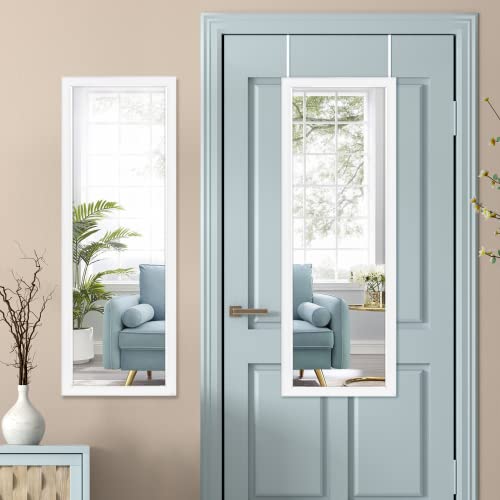 LUCIE BOUTIQUES Over-The-Door Mirror, Full Length for Bedroom, Dorm, Dressing Room