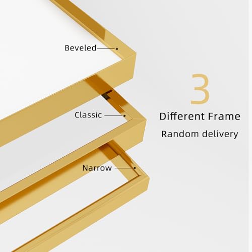 LUCIE BOUTIQUES Gold Mount Full-Length Mirror 65" x 24", Metal Stand & Tempered Glass
