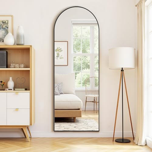 59"x16" Arched Full Body Mirror with Stand & Hanging Options