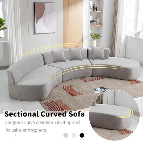 Contemporary Stylish Curved Sofa Sectional Furniture Set