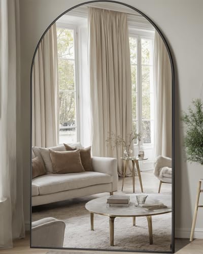 Black Oversized Full Body Arch Mirror, 76x44, Bedroom & Dressing Room