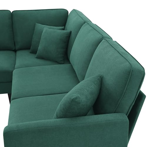 Contemporary Sectional Sofa 5-Seat L-Shape Minimalist Furniture