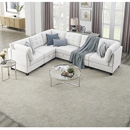 Contemporary L-Shape Modular Sectional Sofa Furniture Set for Living Room, Bedroom