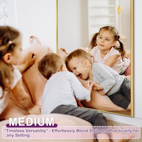 Gold Arched Full-Length Body Mirror, 64x24, Aluminum Frame
