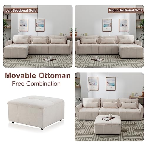 Contemporary Convertible Sectional Sofa Couch for Living Room, Bedroom, Apartment