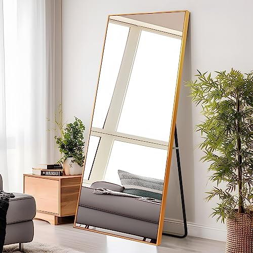 Full Length Metal Floor Mirror for Standing, Hanging or Leaning
