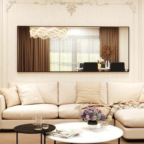 Modern Full-Length Mirror with Frame, 21"x56", for Living Room and Bedroom Décor
