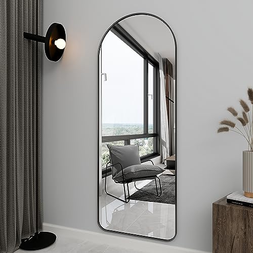 LUCIE BOUTIQUES Full Body Mirror, 64x21 Rounded Corner Floor Mirror
