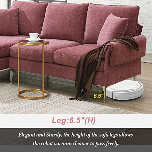 LUCIE BOUTIQUES Convertible Sectional Sofa for Living Room, Bedroom