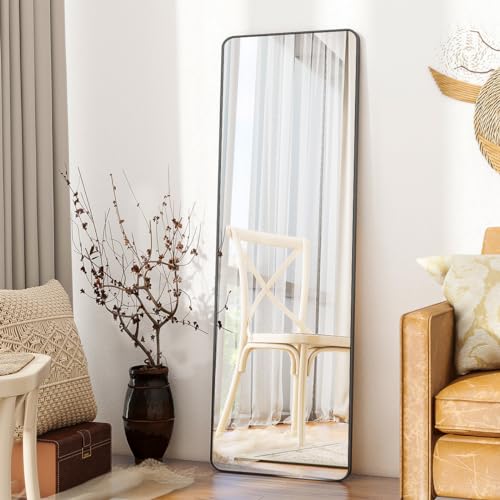 Full-Length Bedroom Mirror, Black Standing Frame