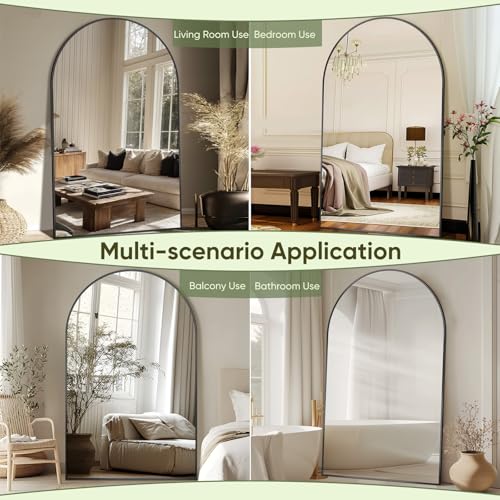Black Oversized Full Body Arch Mirror, 76x44, Bedroom & Dressing Room