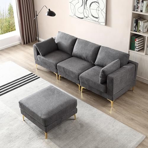 LUCIE BOUTIQUES L-Shaped Upholstered Sectional Sofa for Living Room, Apartment