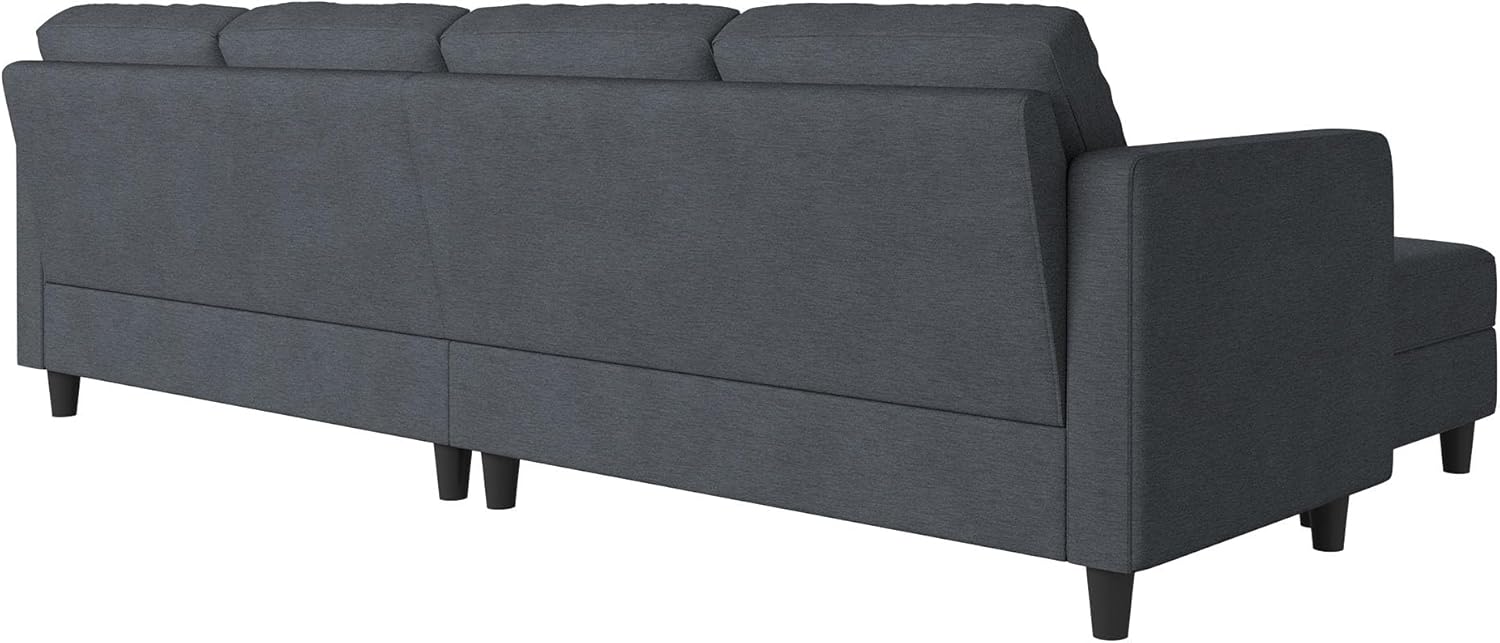 HONBAY Convertible U-Shaped Sectional Sofa for Living Room, Bluish Grey
