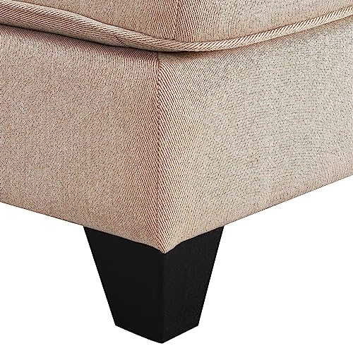 Modular L-Shaped Sectional Couch with Chaise Lounge for Living Room, Bedroom, Apartment