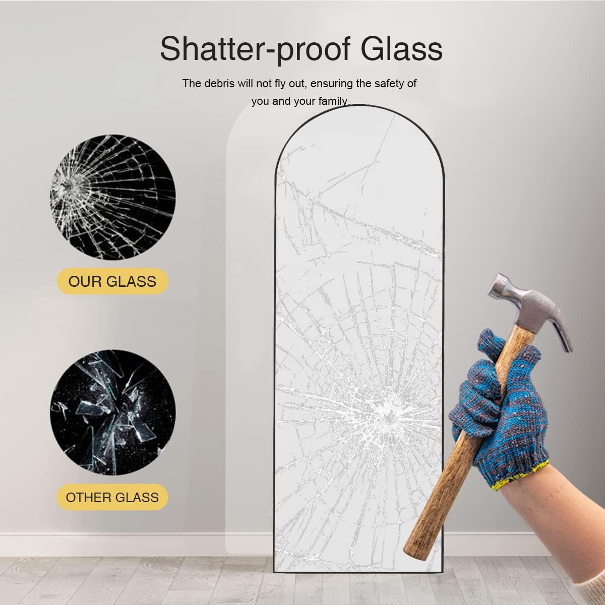 Gold Full-Length Freestanding Floor Mirror