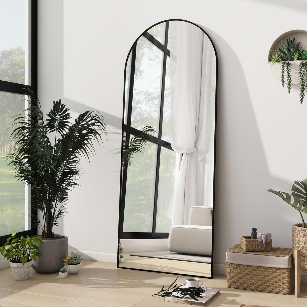 Modern Full Body Mirror with Stand for Bedroom and Living Room