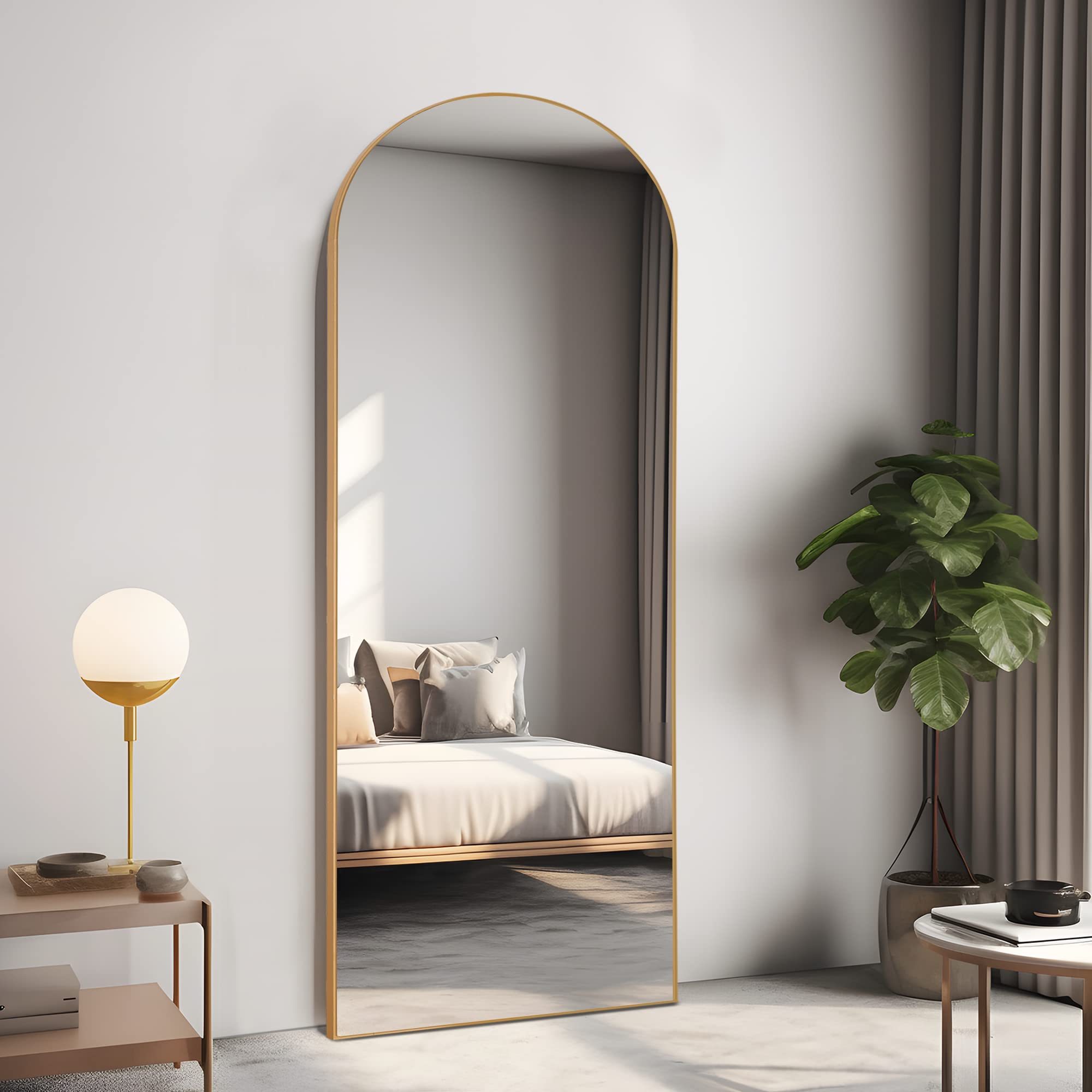 Wooden Wall Mounted Full Length Mirror for Bedroom, Bathroom, Dorm Room, Living Room