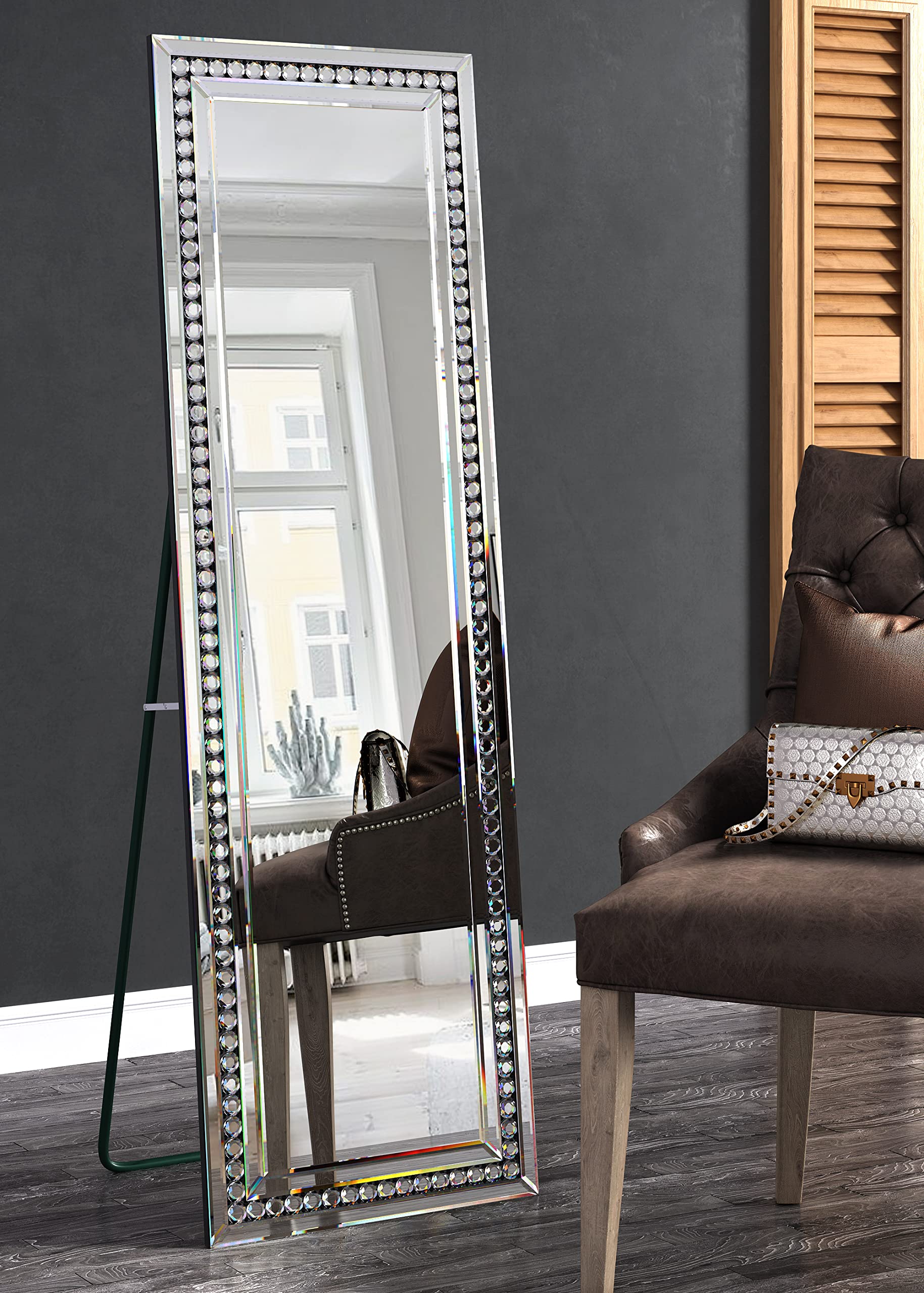 LUCIE BOUTIQUES Full Body Mirror - 59''x 18'' Floor Mirror for Bedroom & Living Room